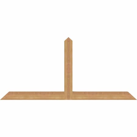 Ekena Millwork Portland Timber Gable Bracket, Western Red Cedar, 60"W x 27"H x 3 1/2"D x 3 1/2"F, 11/12 Pitch GBW060X27X0404POR00SWR